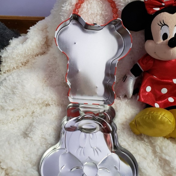 Tin Purse Minnie Mouse 16” ty Tin Mailbox and Disney Parks Light Up Headband - Picture 5 of 8